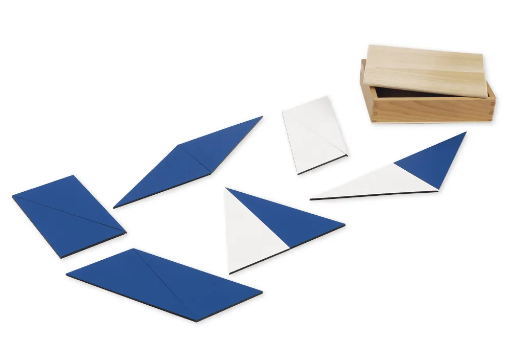 TimeTEX Zwölf Blaue Dreiecke "Montessori Premium"