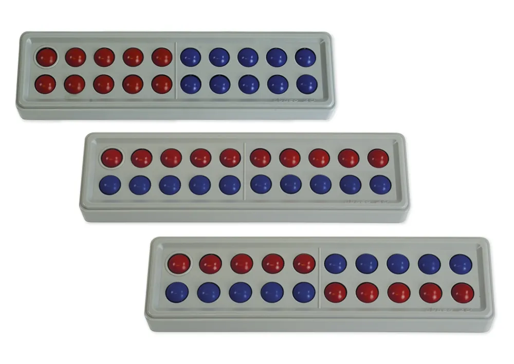 Abaco 20 ohne Zahlen, rot-blau, Zähl- und Rechenrahmen