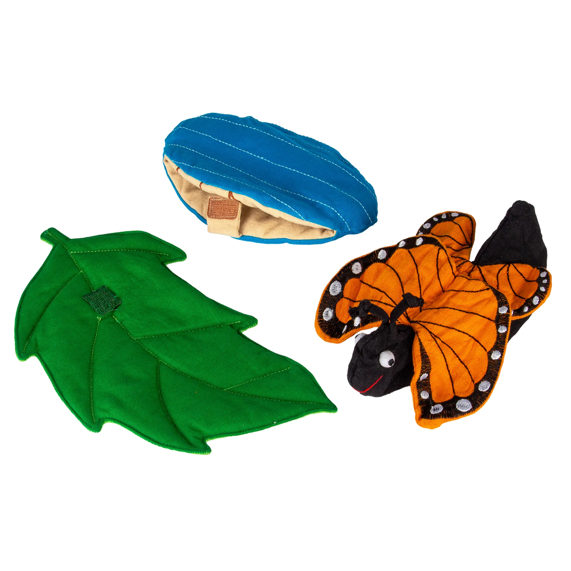 Stoffmodell Lebenszyklus Schmetterling (3-tlg.)