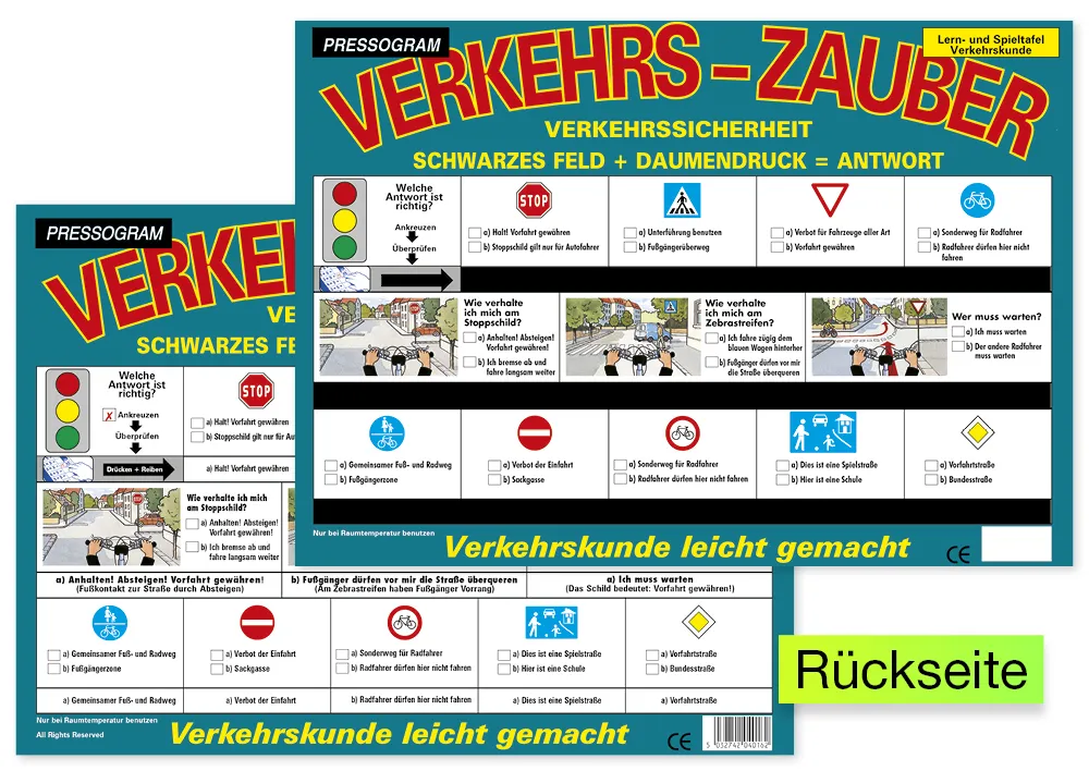 TimeTEX Zaubertafel "Verkehrserziehung" Fahrrad-Verkehrssicheheit 