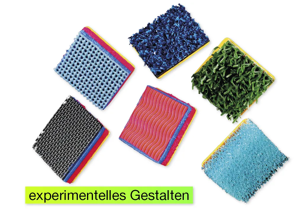 Struktur- und Musterstempel, quadratisch, 6-tlg.