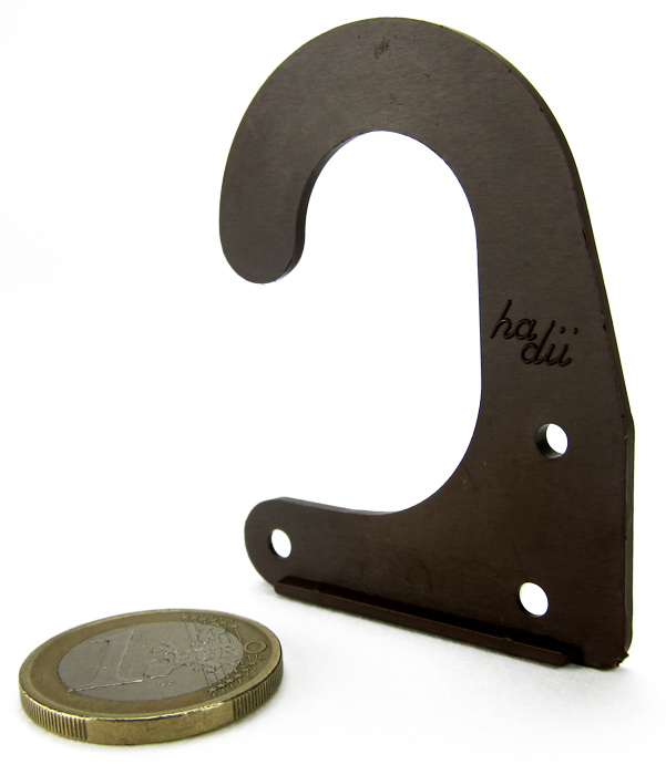 L-Haken mit Führungsrippe