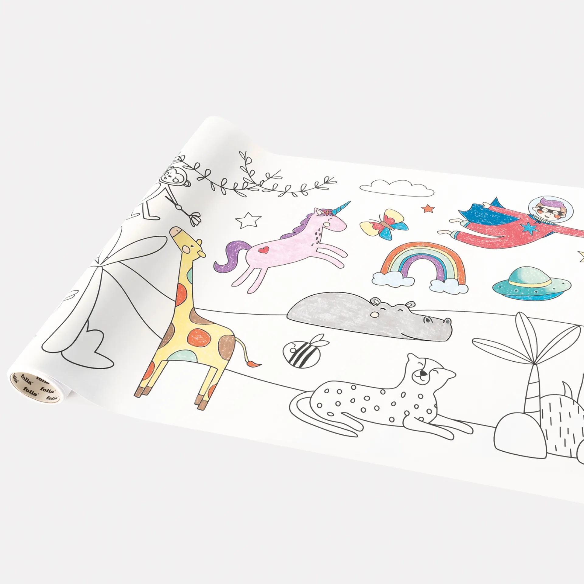 Malpapierrolle mit Motiven "Adventure", 30 cm x 4 m