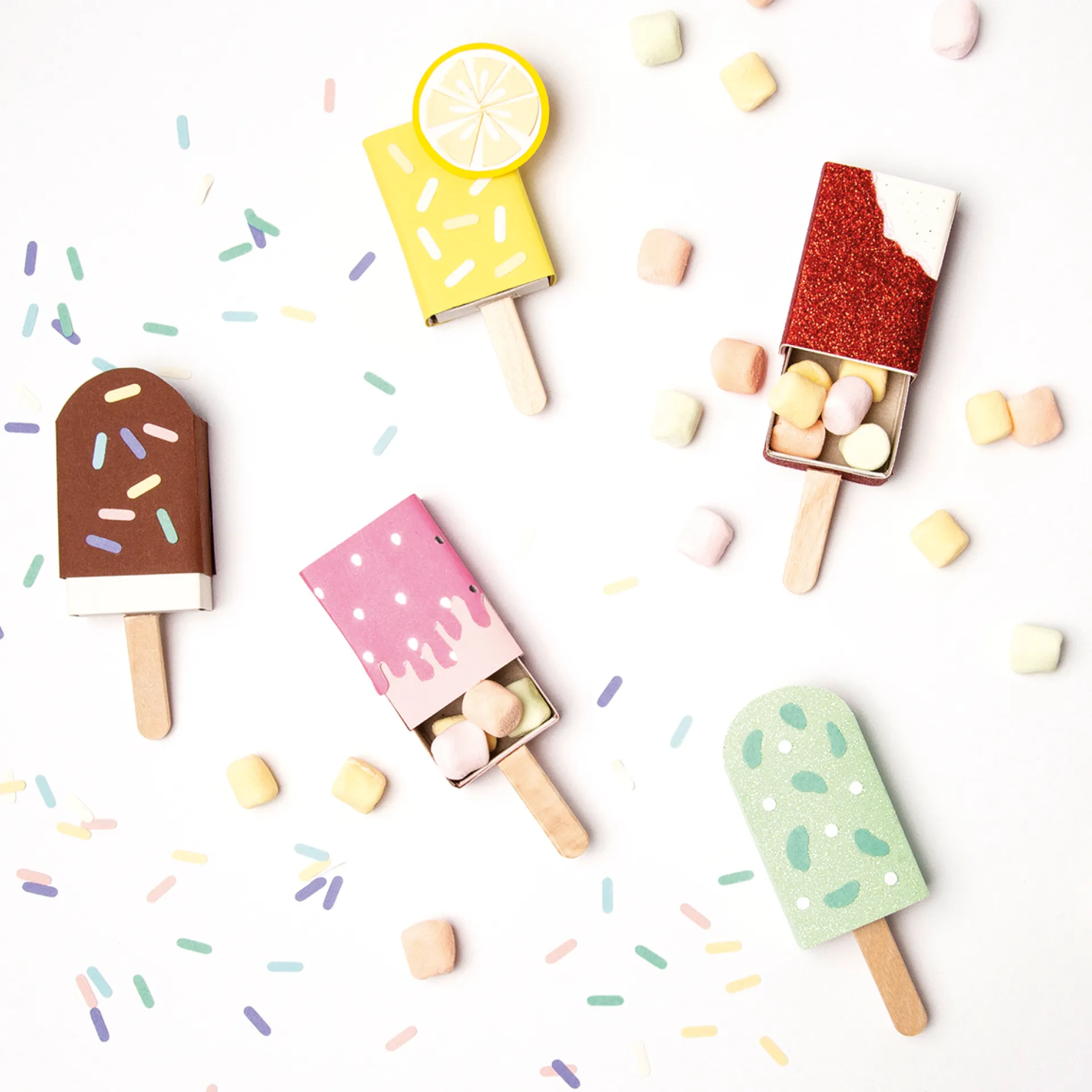 Streichholz-Schachteln weiß, 10 Stück