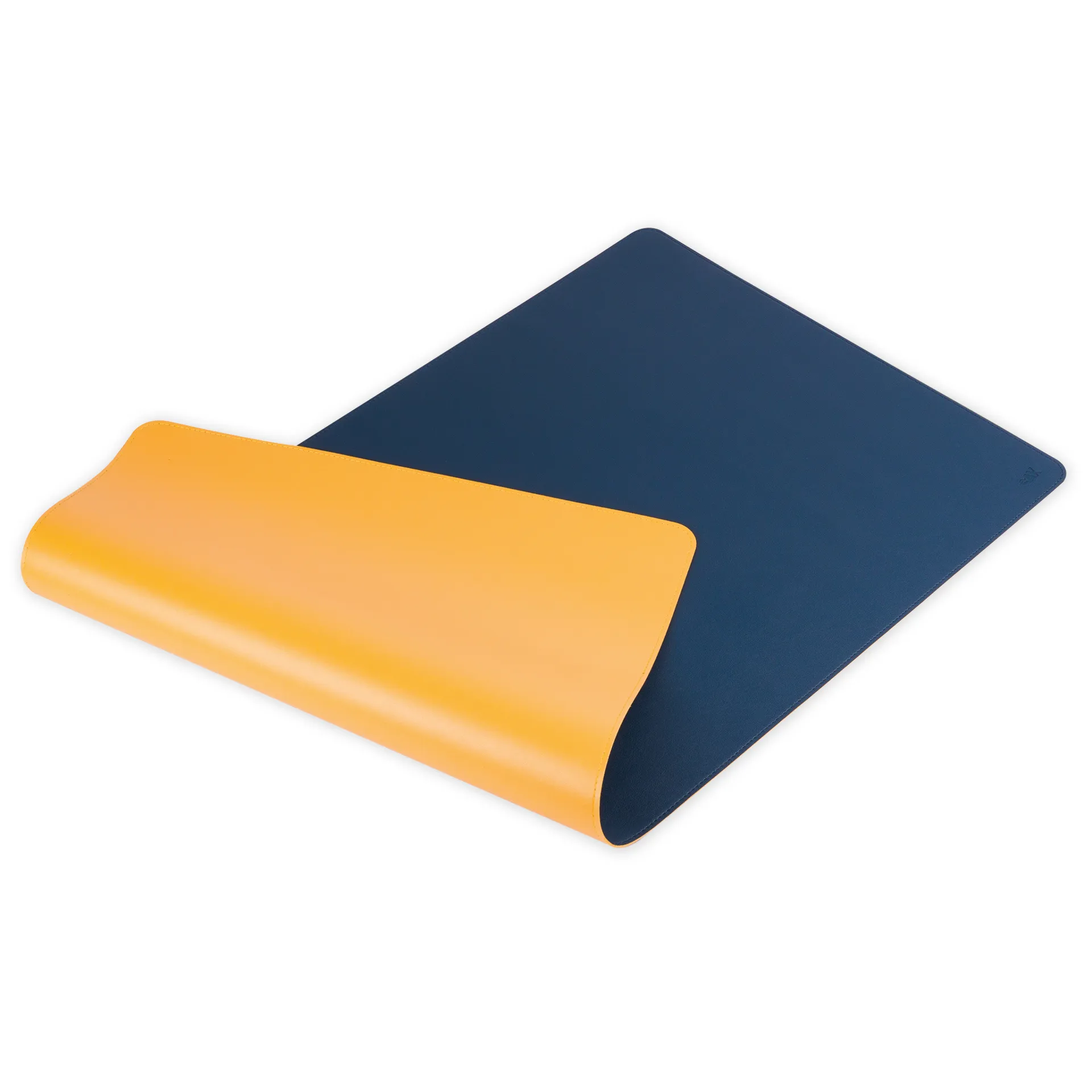 Schreibtisch-Unterlage zweifarbig, 90x45 cm, blau/gelb