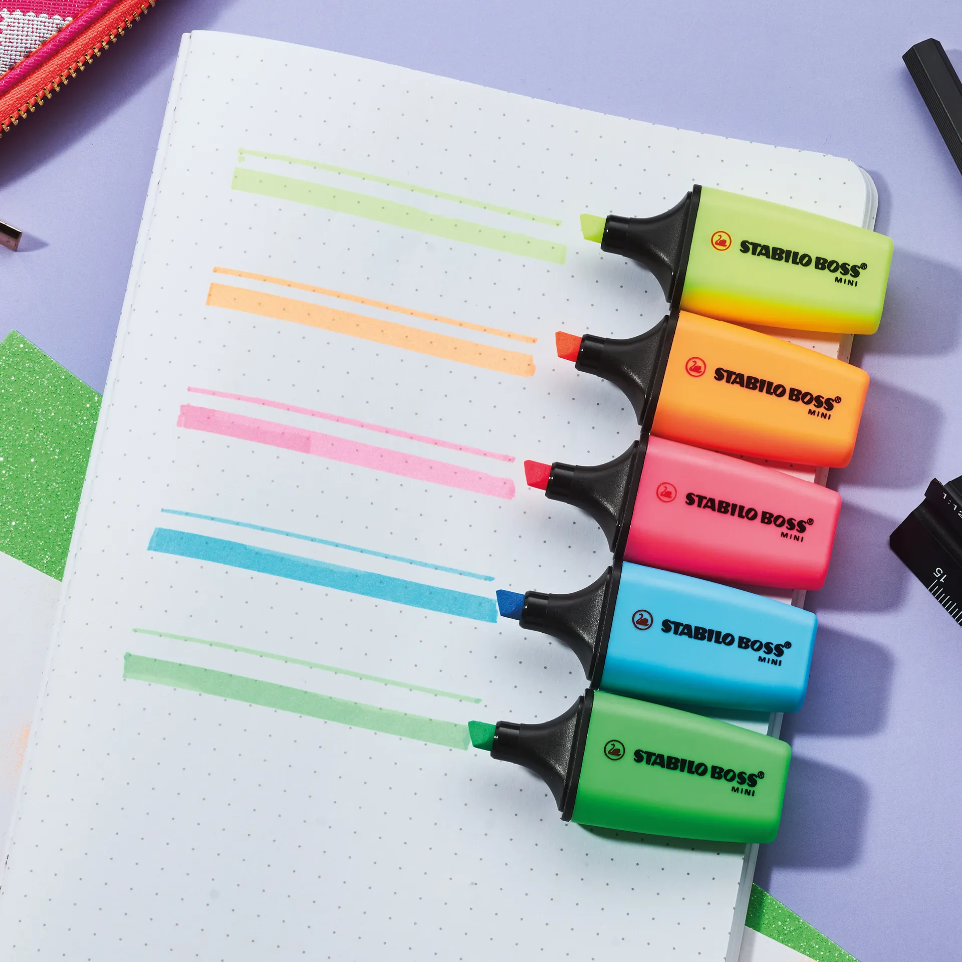 Stabilo Boss Mini Textmarker, 5-tlg.