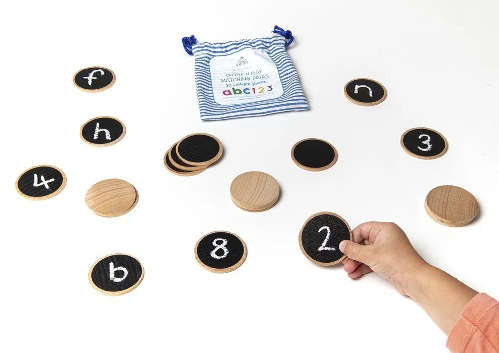 Tafelscheiben "Spielerfinder", 20-tlg., im Stoffbeutel