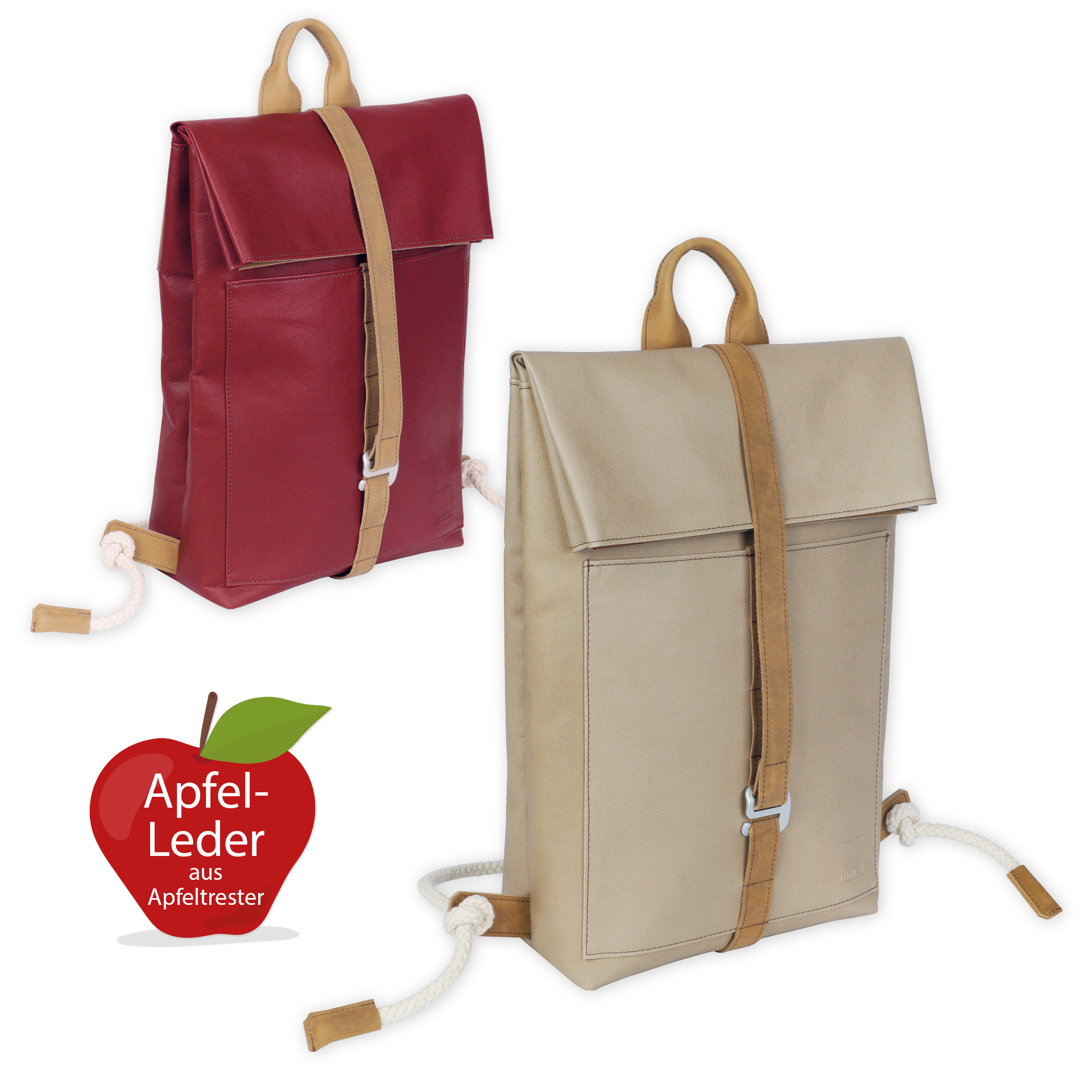 TimeTEX Lehrer-Rucksack "Sacci Pure" aus Apfelleder