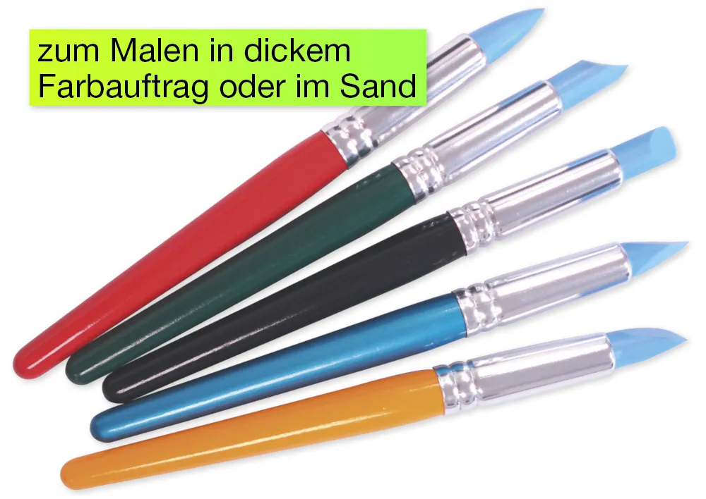 Pinsel mit Silikonspitzen, 5-tlg.