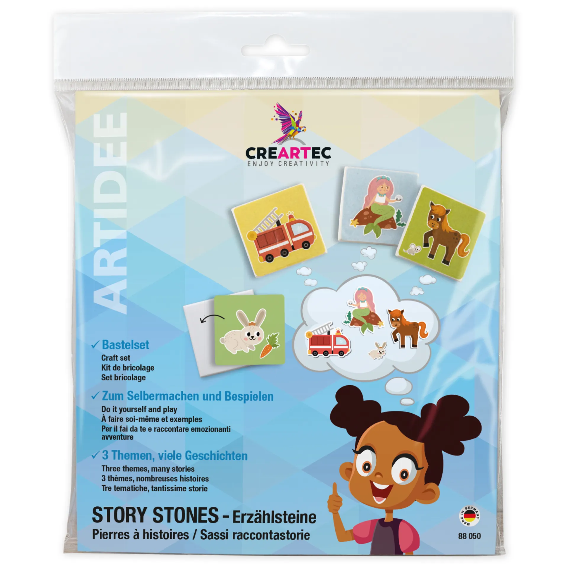 Bastelset für 12 Erzählsteine "Story Stones"