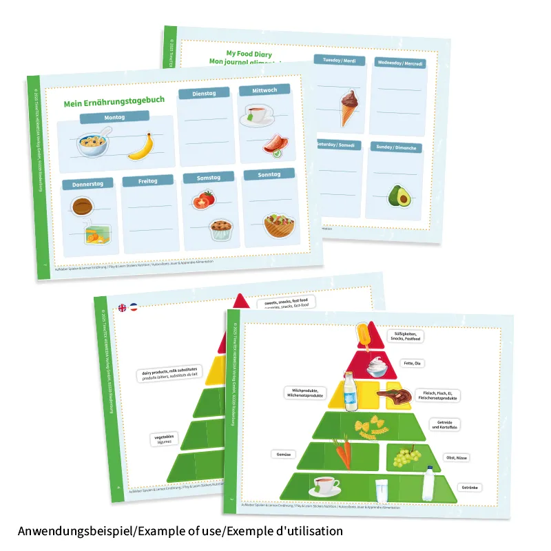 Aufkleber „Spielen und Lernen“ Ernährung, 206-tlg.