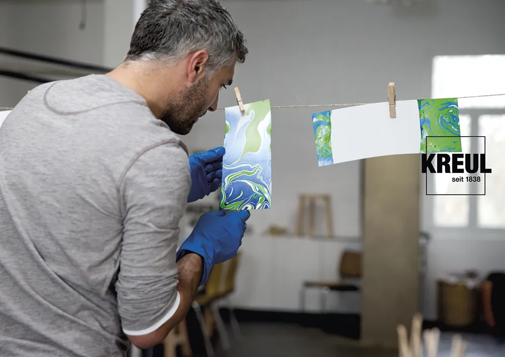 Set KREUL Magic Marble Marmorier-Farben à 20 ml, 6-tlg.