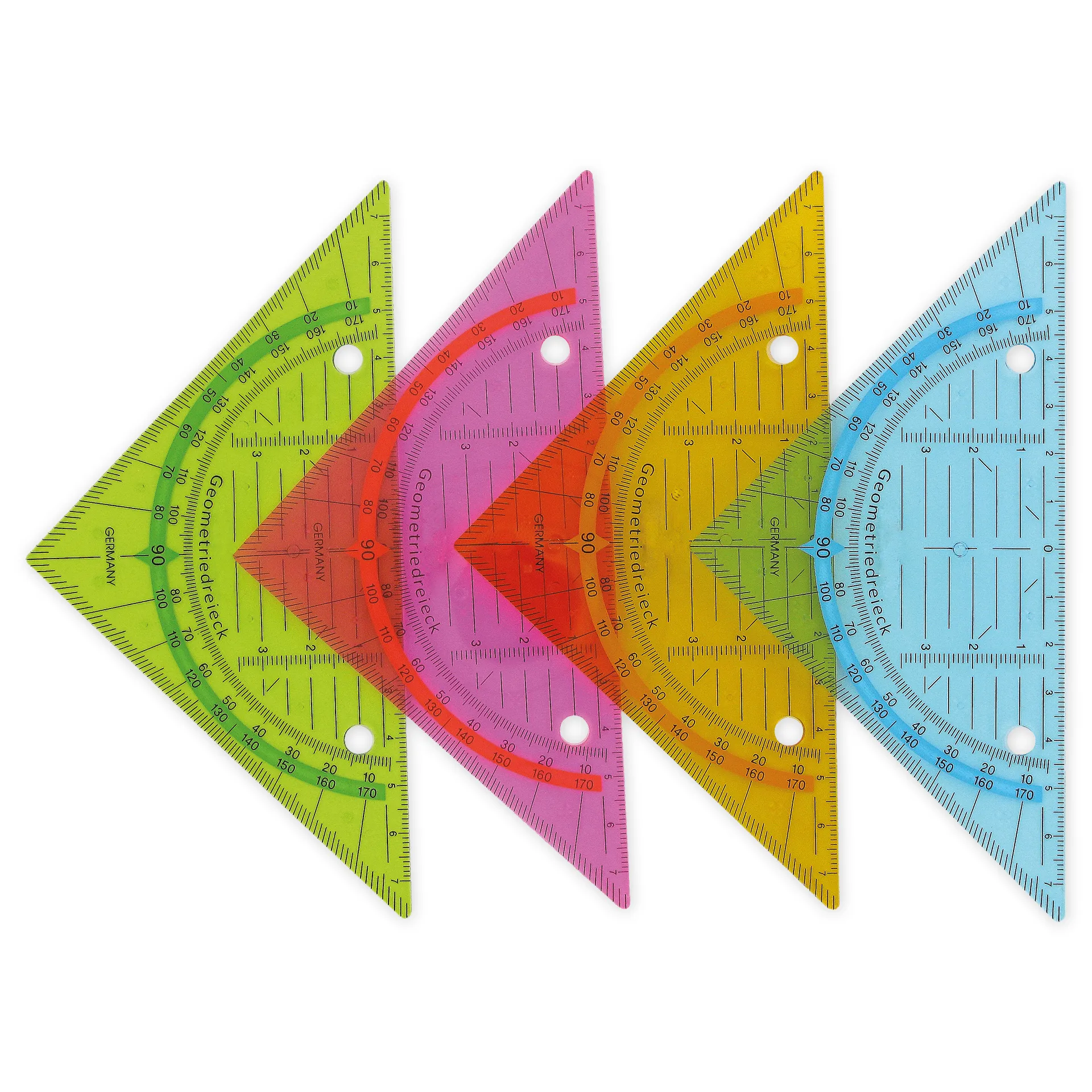 Geometrie-Dreieck zum Abheften, 16 cm