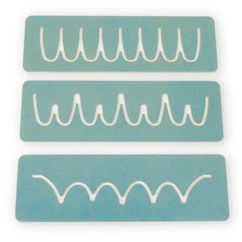 Set Schwungübungs-Schablonen aus Holz, 16-tlg.