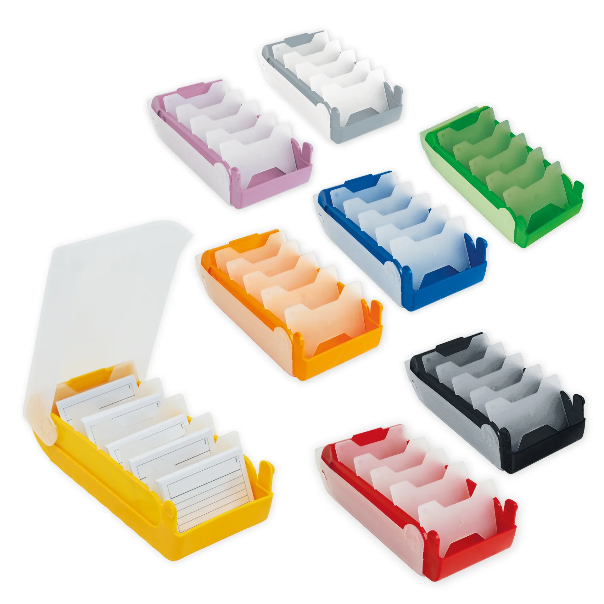 Lernbox A8 Kunststoff mit 100 Lernkärtchen