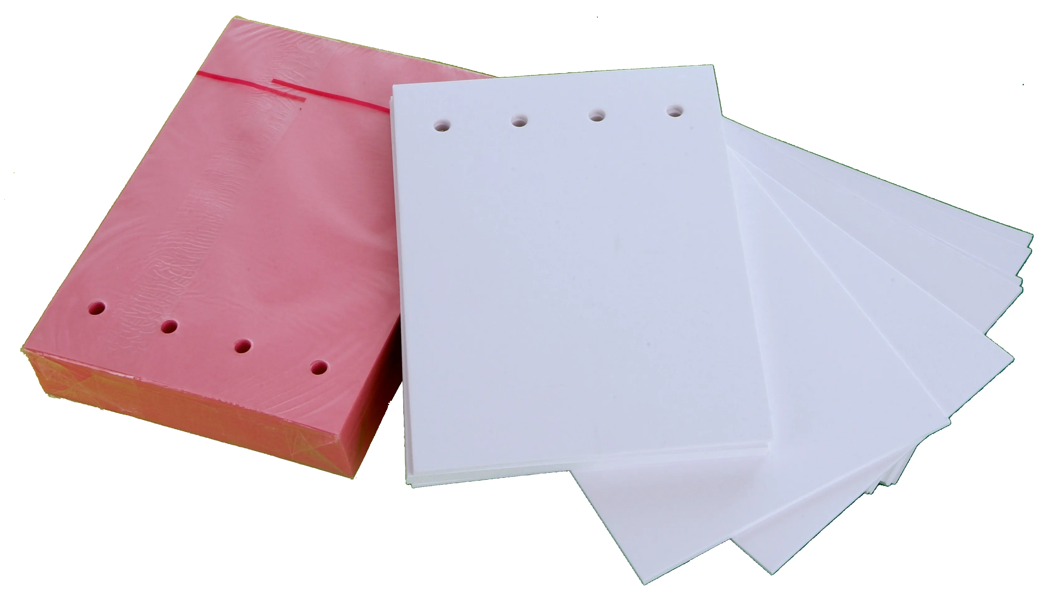 Blankokarten gelocht, weiß, 100 Stück