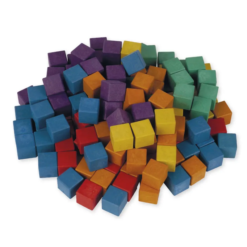 Soma-Holz-Würfel farbig, 150 Einzelwürfel, RE-Wood