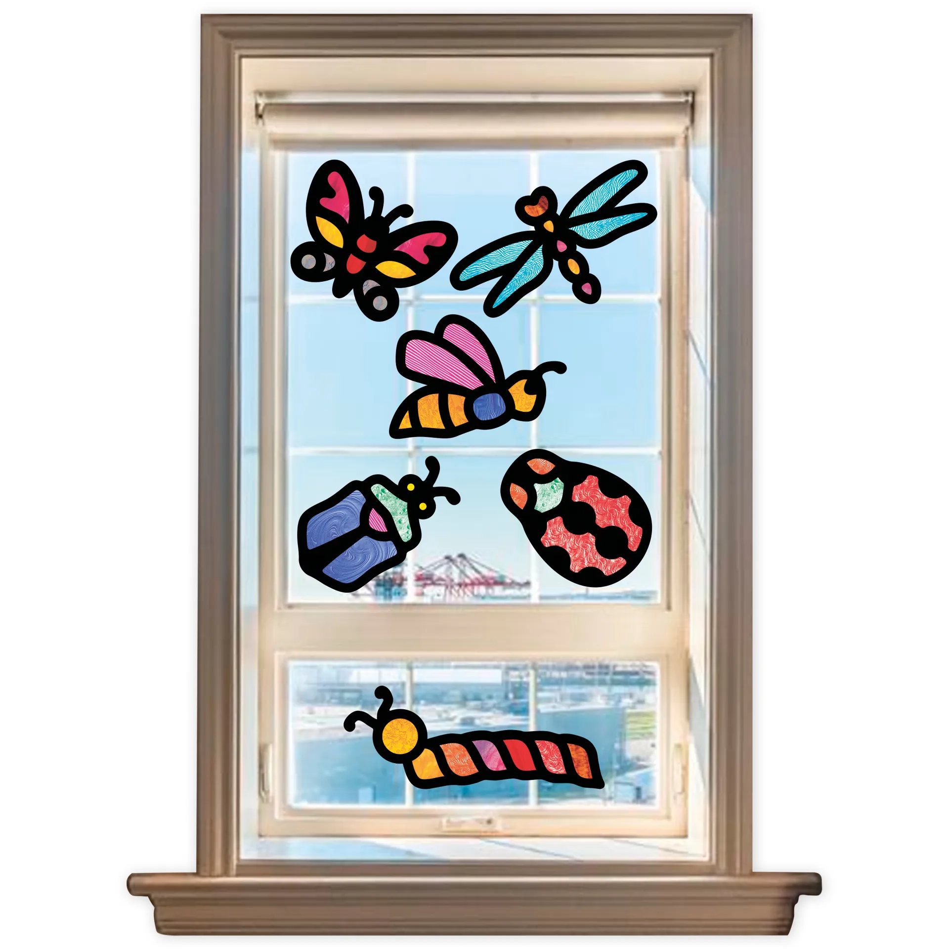 Transparentpapier-Rahmen "Insekten", 24 Stück