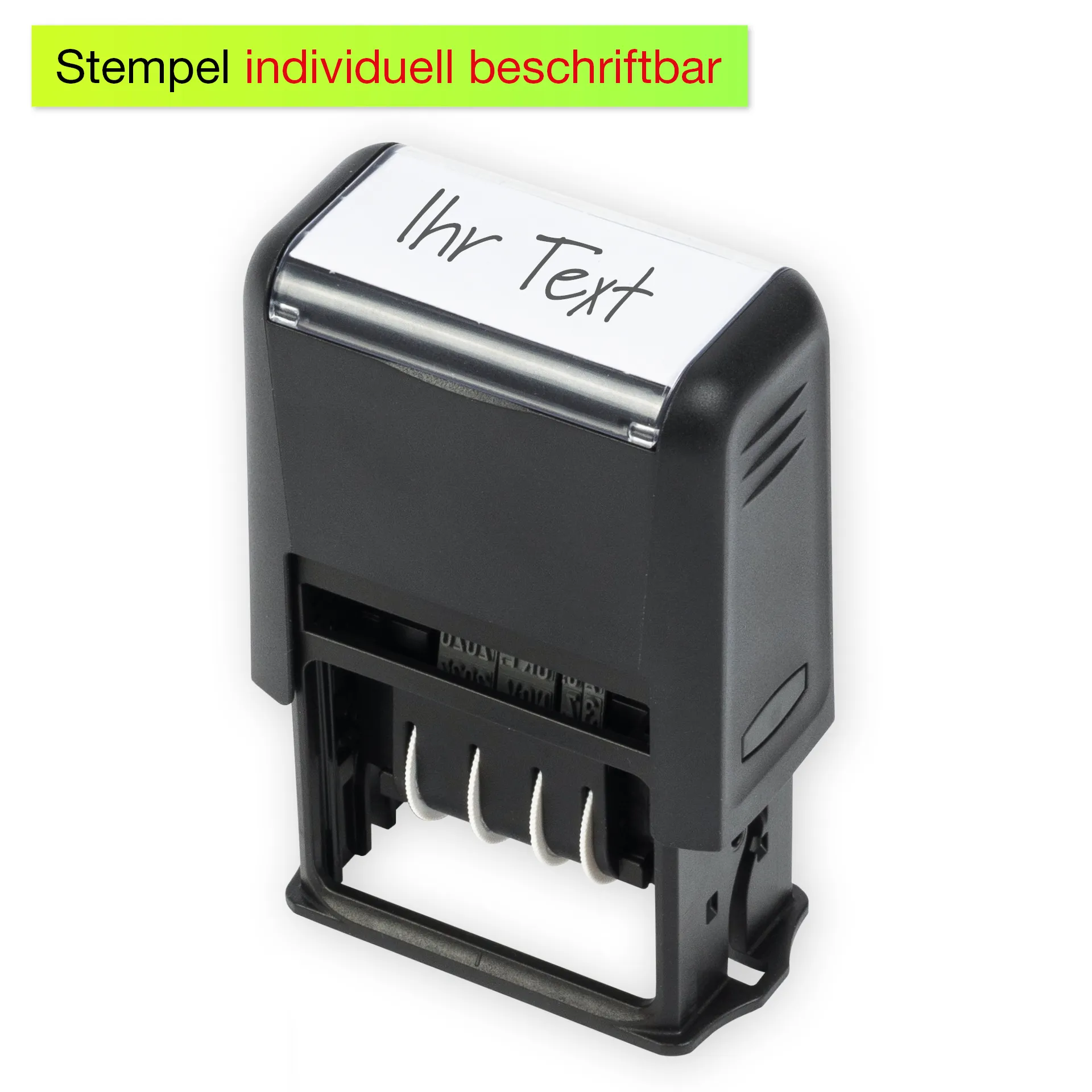 Datums-Stempel "medium", selbstfärbend, schwarz