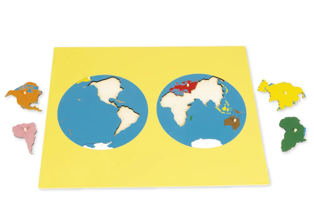 TimeTEX Puzzlekarte Erdteile "Montessori Premium"