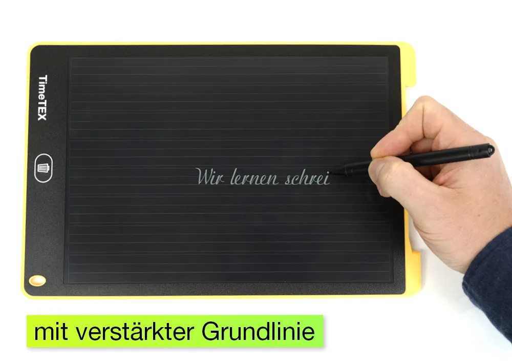 Digitale Schiefertafel SDZ "A4-S", schwarzes Display, 3-geteilte Schreibzeile