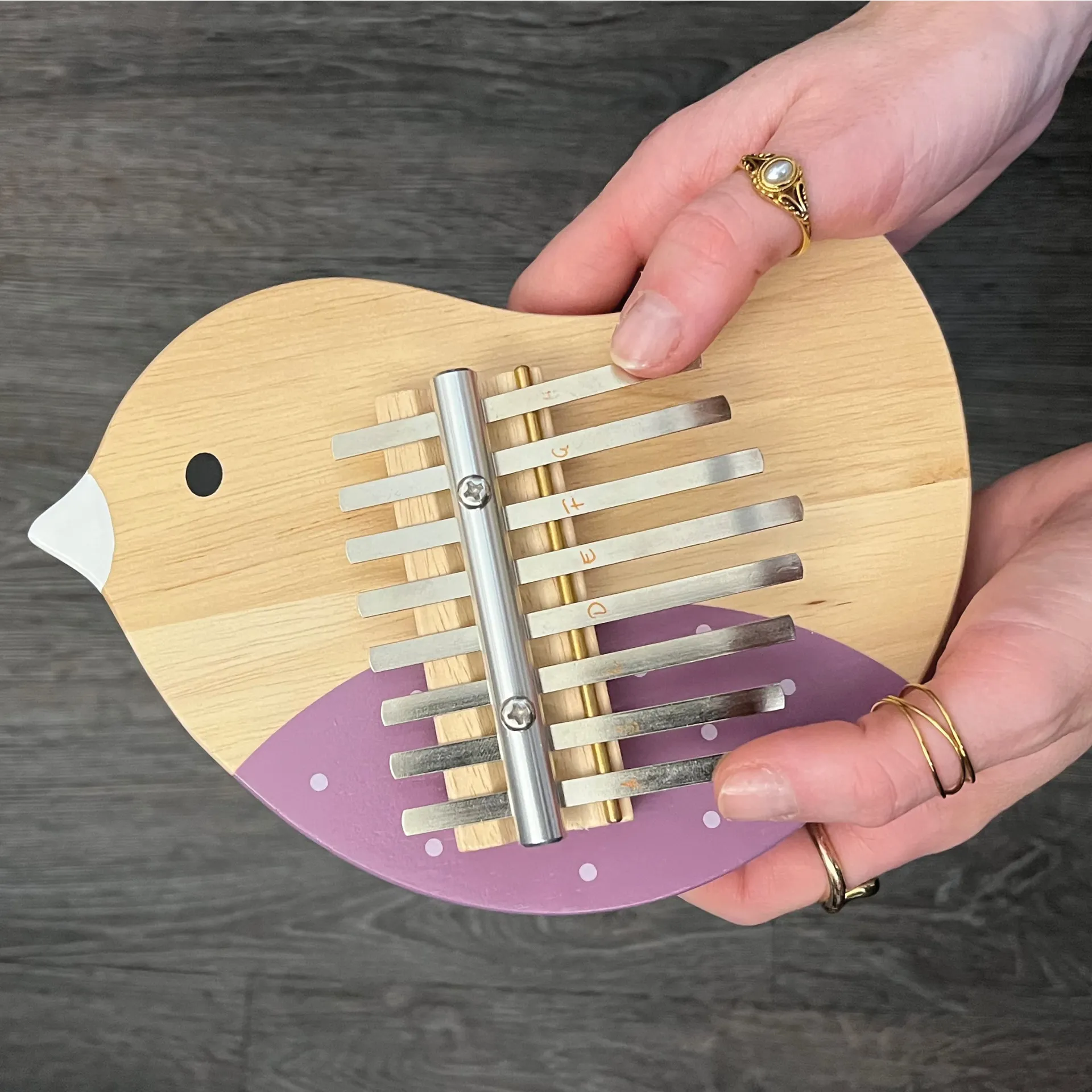 Kalimba "Vogel", Daumenklavier mit 8 Tönen