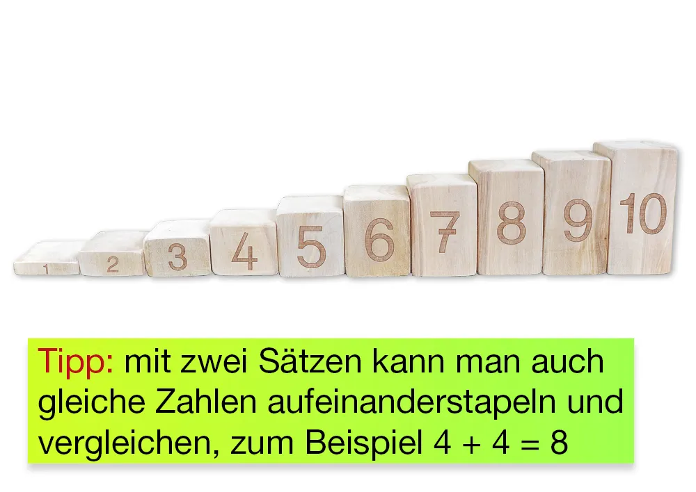 Zahlenblöcke 1-10 zum Vergleichen und Stapeln, 10-tlg.