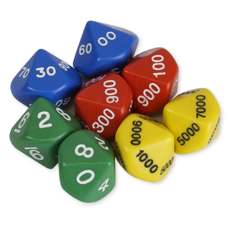 Set Zehnseitiger Würfel 8-tlg., ca. 20 mm