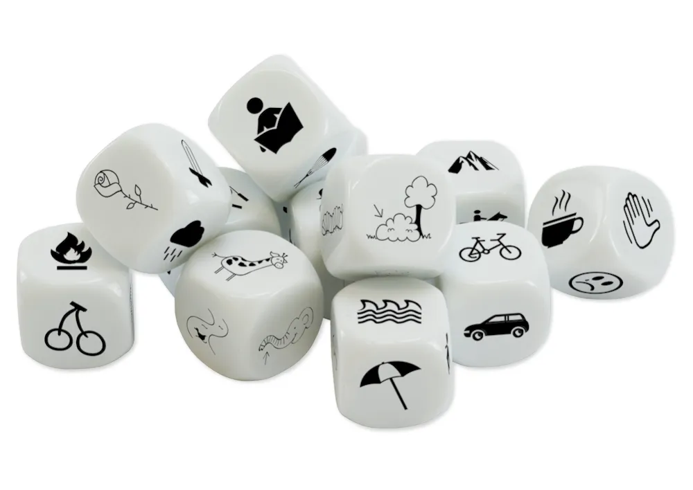 Würfel-Set Geschichten "Fantasie", 12-tlg., 20 mm in Box