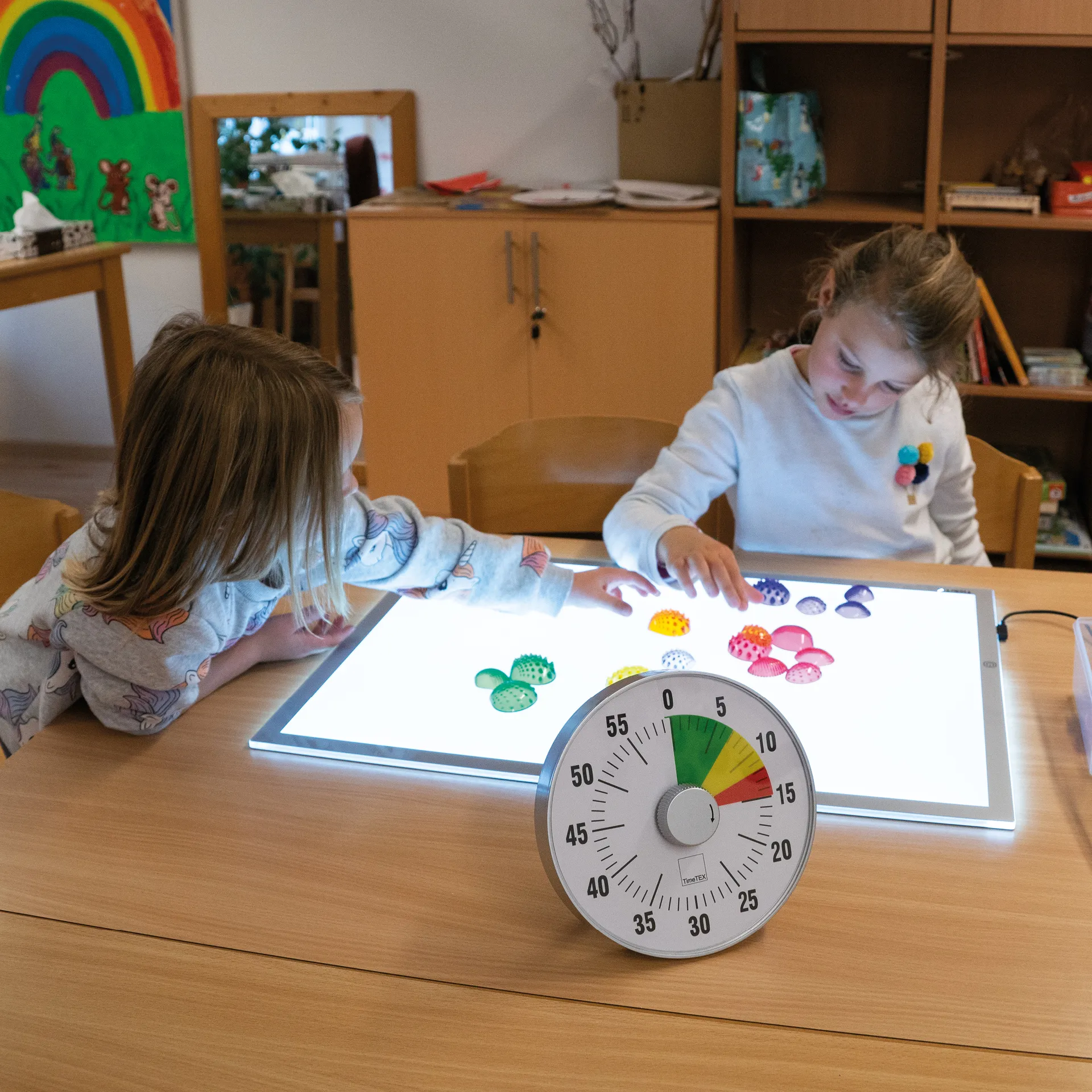 TimeTEX Zeitdauer-Uhr "lautlos" XL, 32 cm ø mit Ampelscheibe