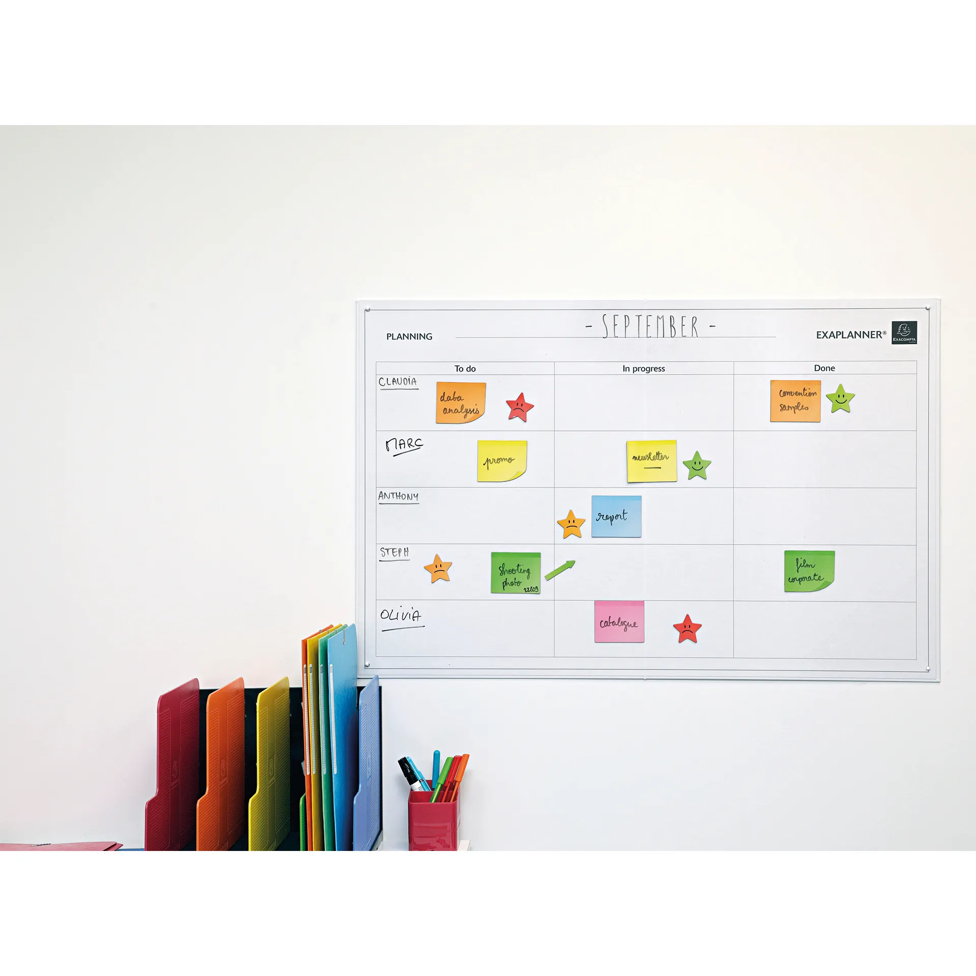 Stehsammler "Regenbogen", 4 Fächer, variabel