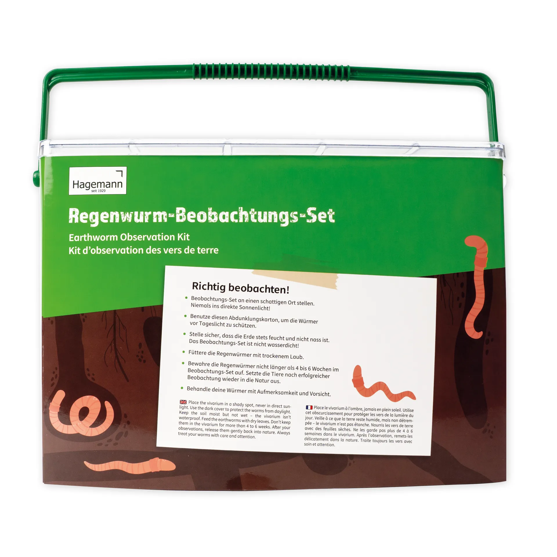 Hagemann Regenwurm Beobachtungsset, 8-tlg.