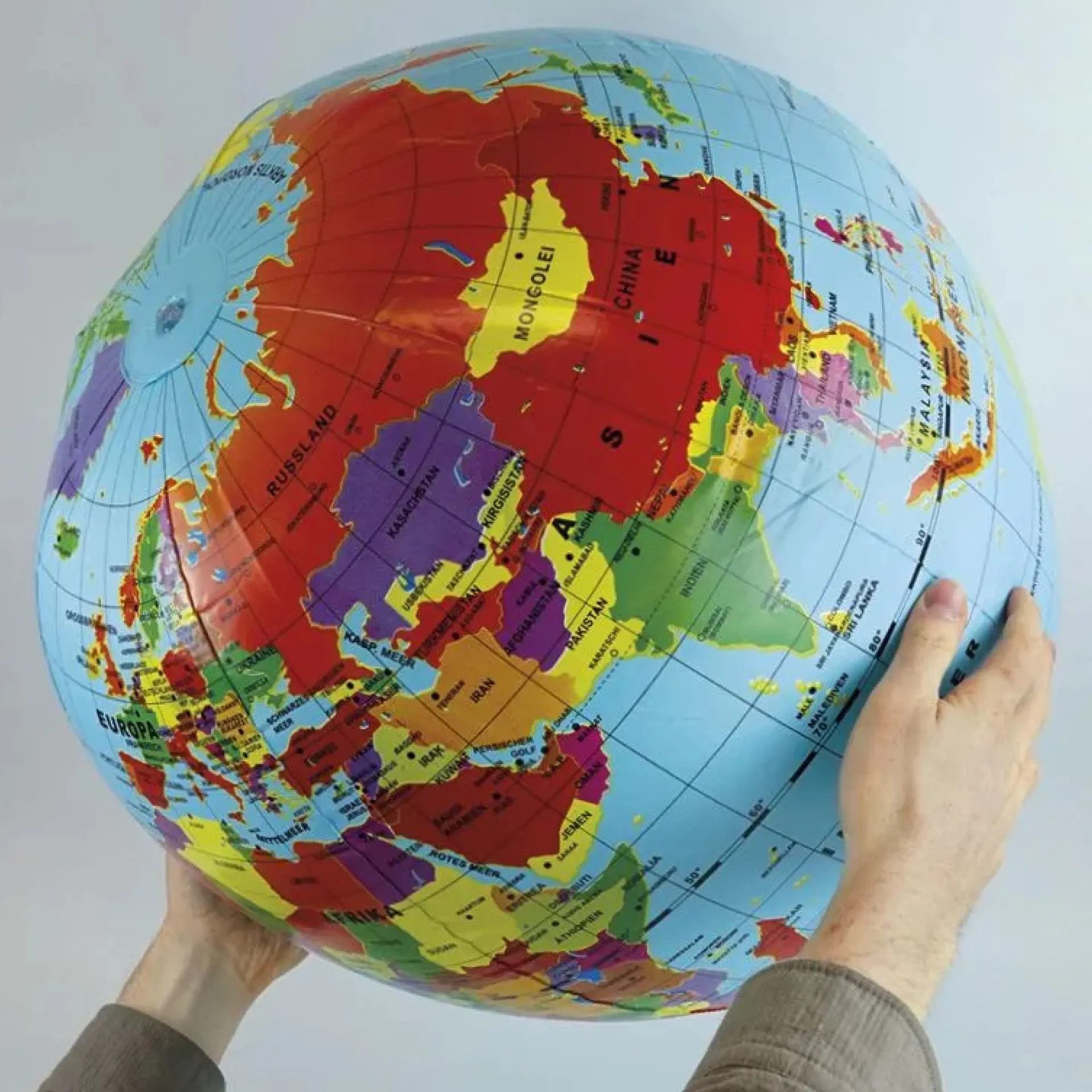 Globus-Ball XXL, Beschriftung deutsch, ca. 50 cm ø