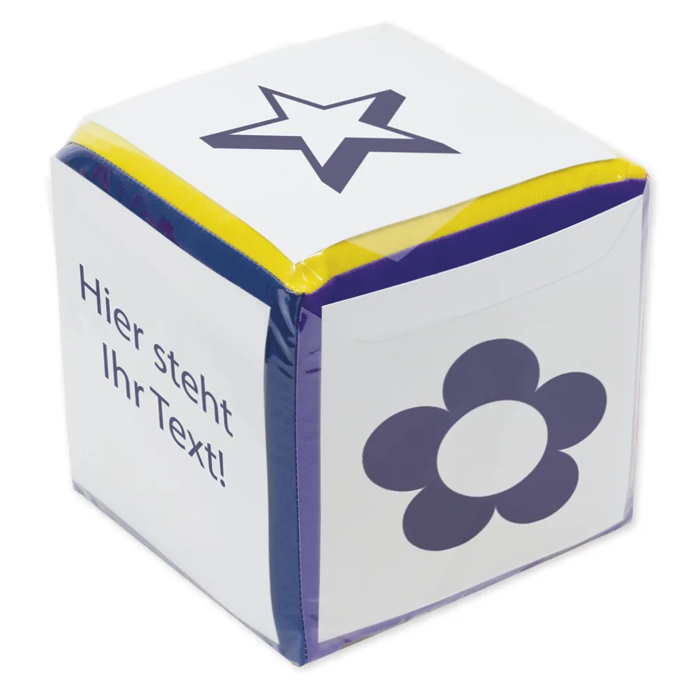 Blanko-Würfel mit Einstecktaschen 15 cm