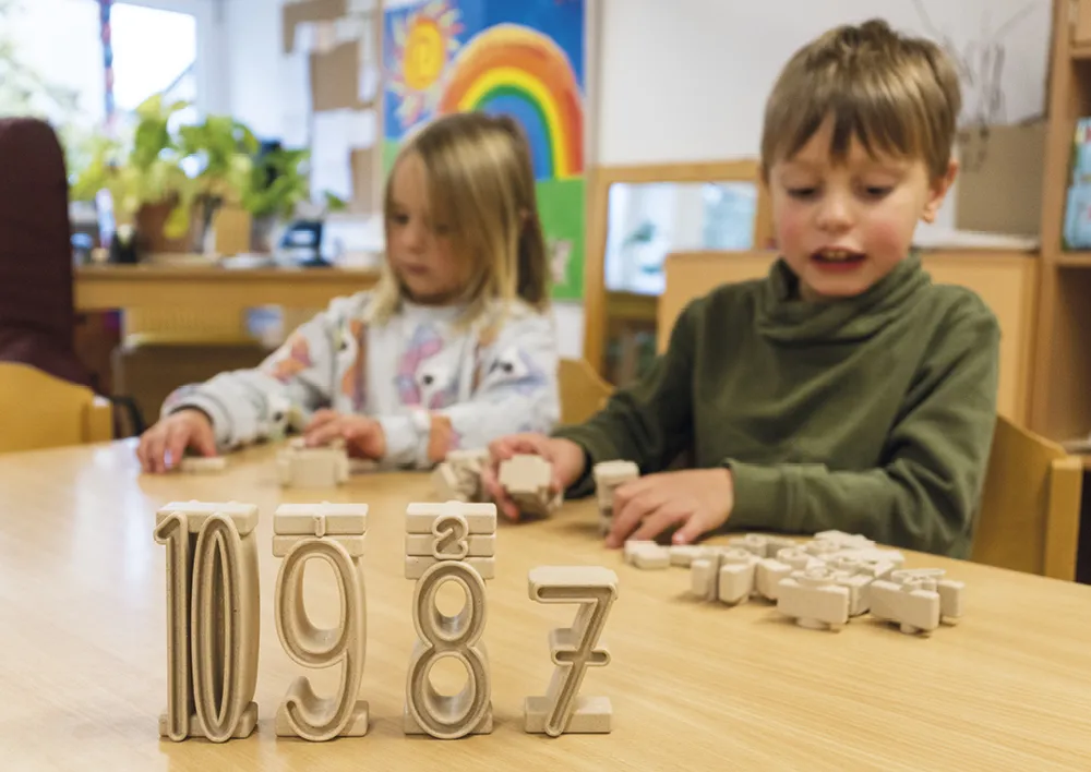 Stapel-Zahlen "Zahl-auf-Zahl", 34-tlg., naturfarben