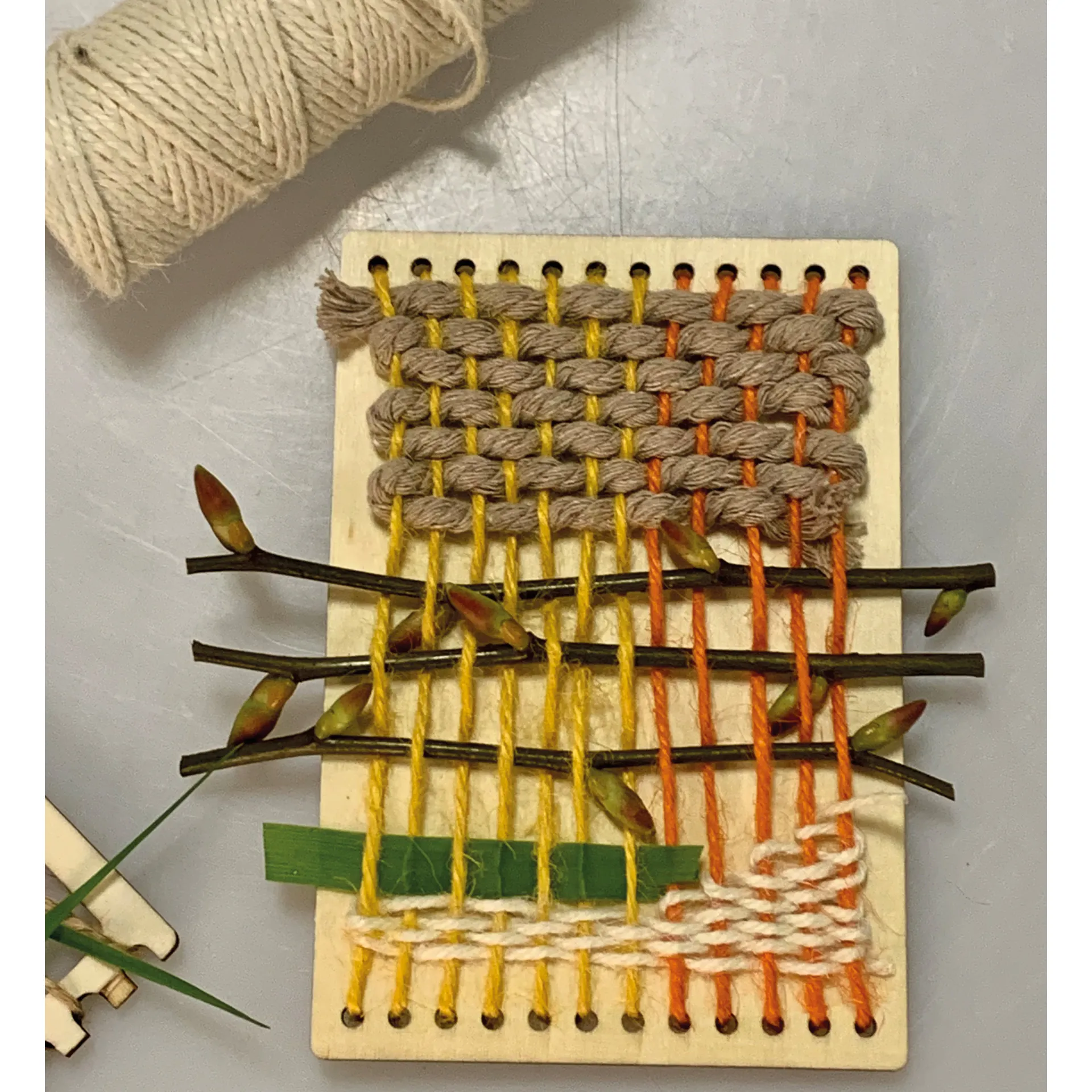 Web- und Fädelrahmen aus Holz, 8-tlg.