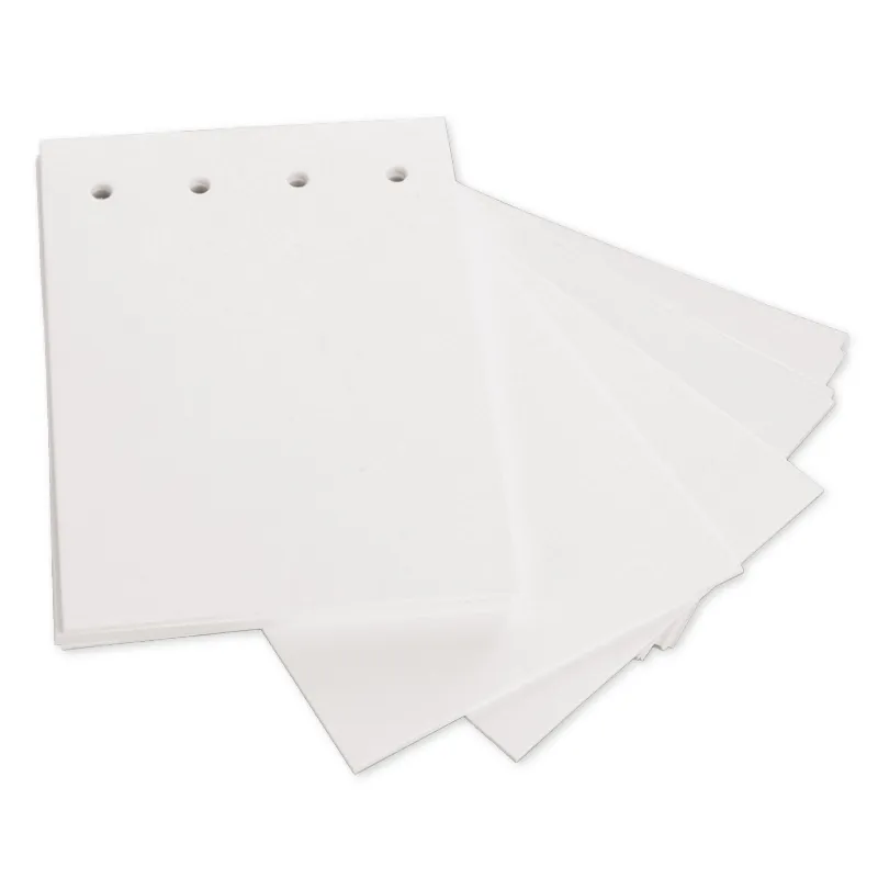 Blankokarten gelocht, weiß, 100 Stück