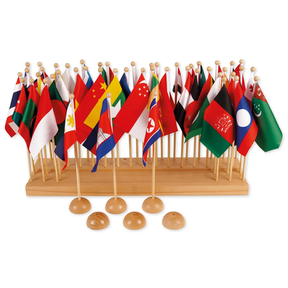 TimeTEX Flaggenständer Asien "Montessori Premium"