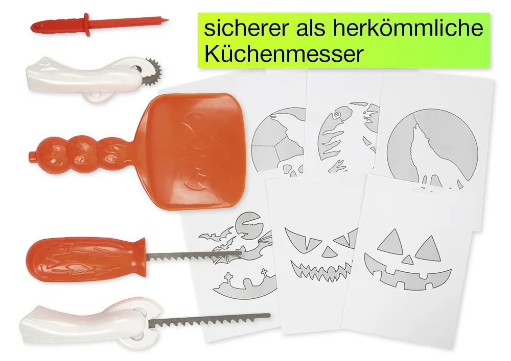Kürbis-Schnitzset, 6-tlg.