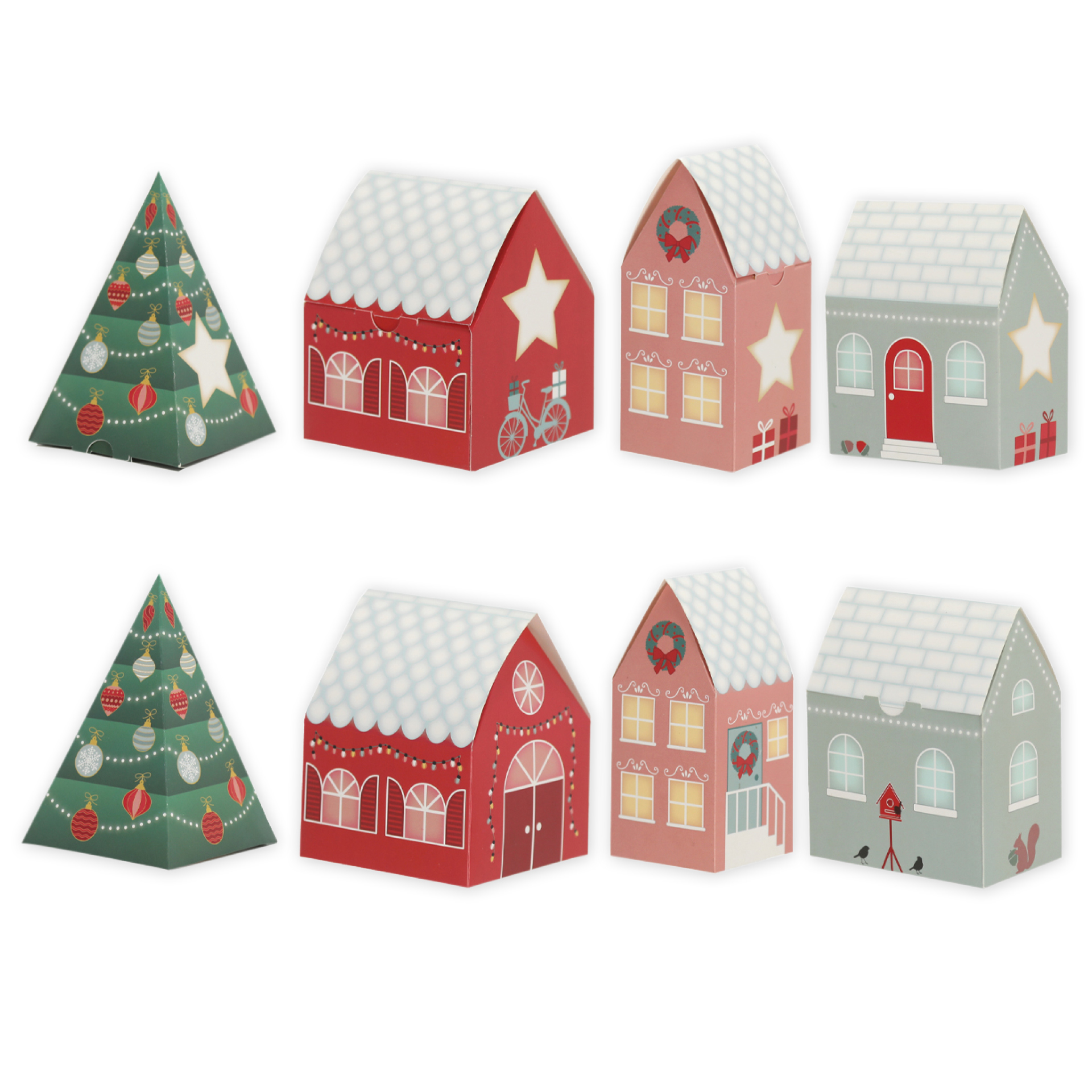 Bastelset "Adventskalender Adventshaus", 24-tlg.