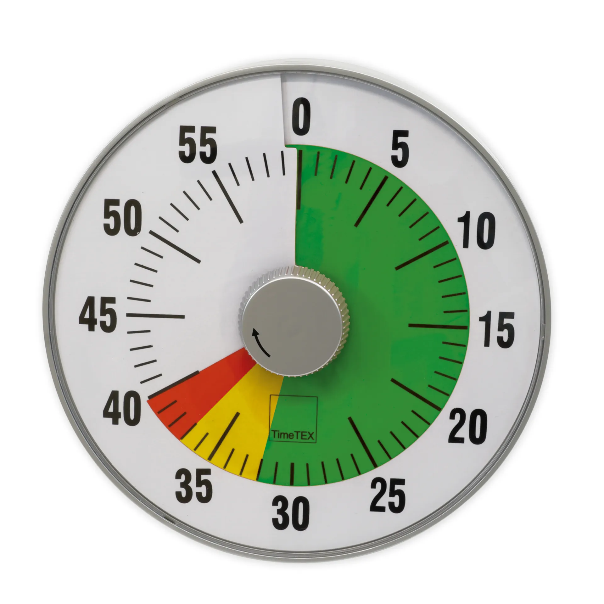 TimeTEX Zeitdauer-Uhr "lautlos" L, 19 cm ø mit Ampelscheibe