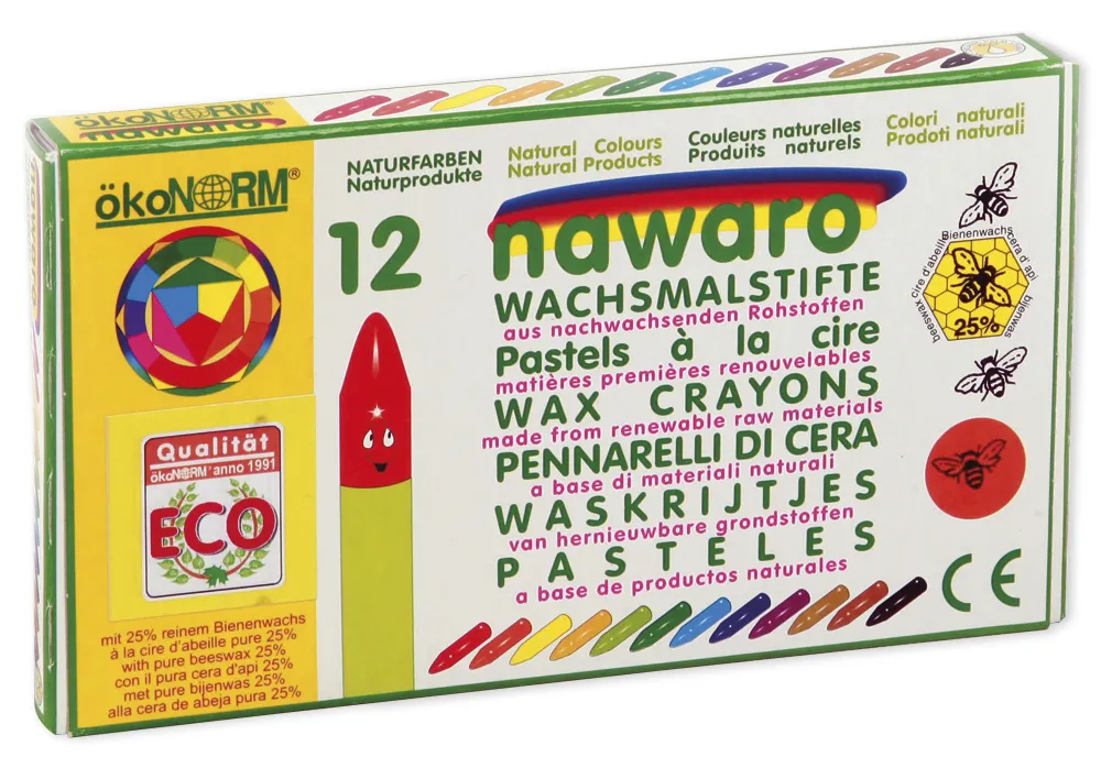 Wachsmalstifte nawaro, 12-tlg.