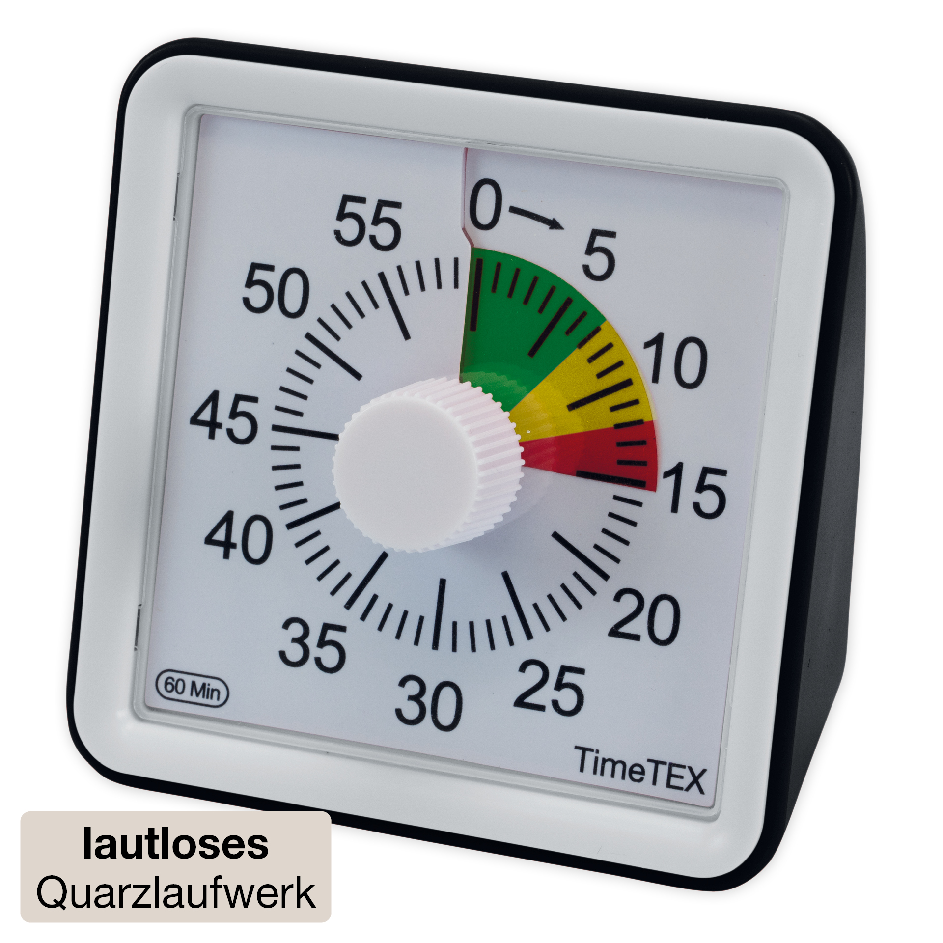 TimeTEX Zeitdauer-Uhr "lautlos" compact mit Ampelscheibe