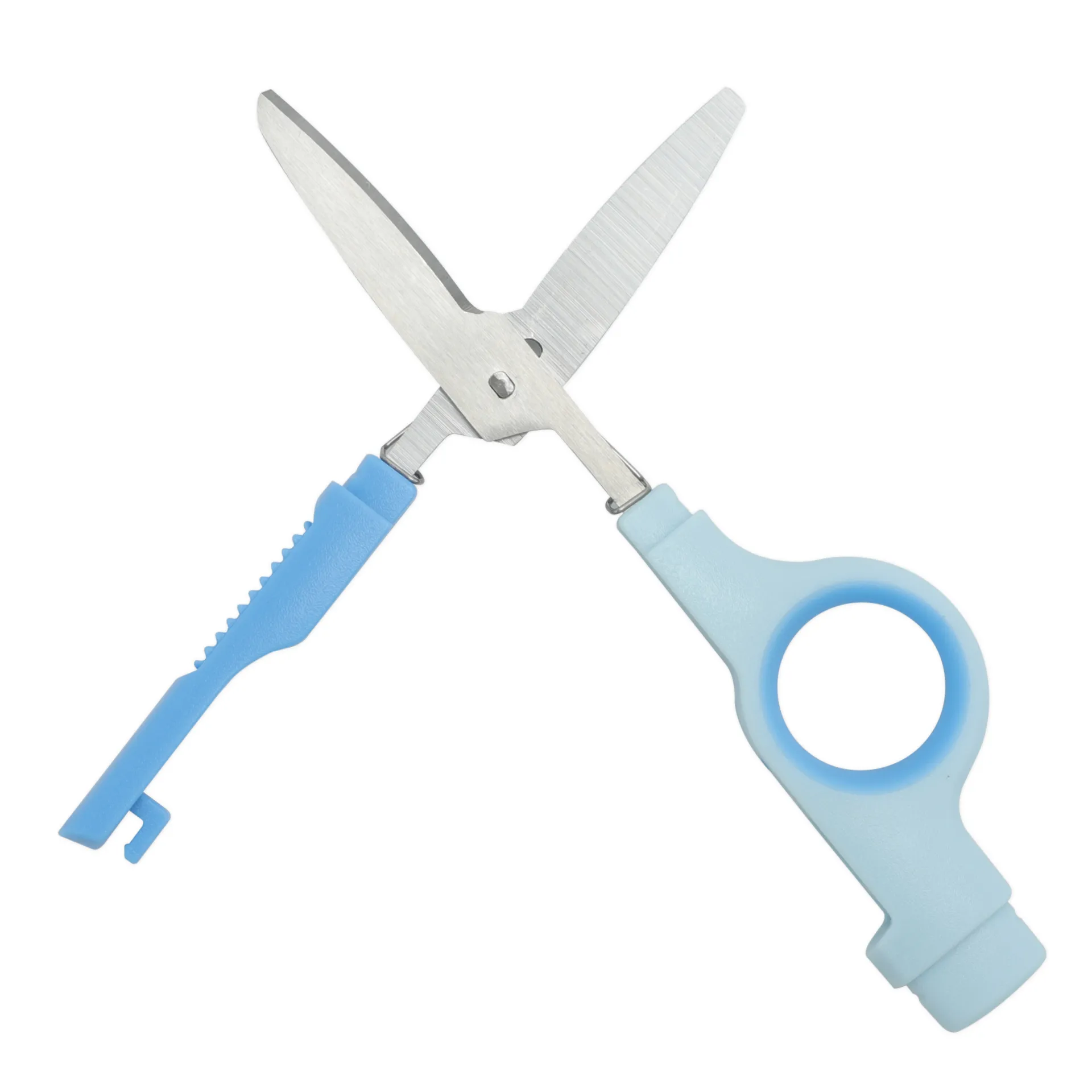 TimeTEX Multifunktions-Schere 2in1, mit Cuttermesser, blau
