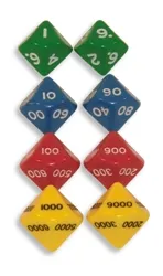 Set Zehnseitiger Würfel 8-tlg., ca. 20 mm