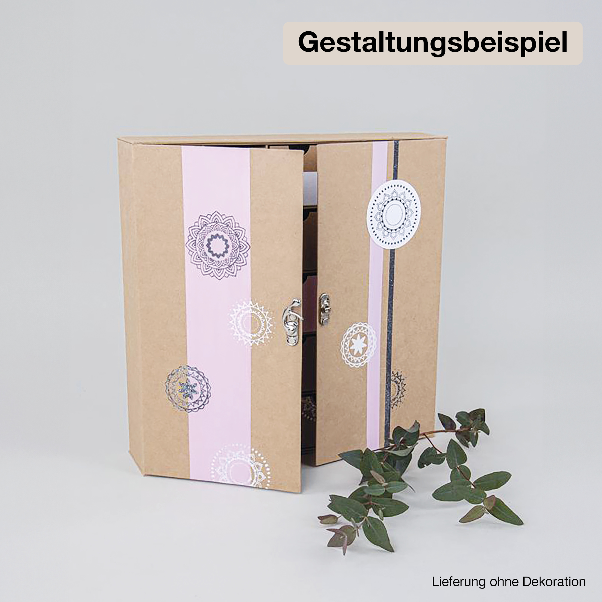 Adventskalender "Schränkchen" aus Pappmaché