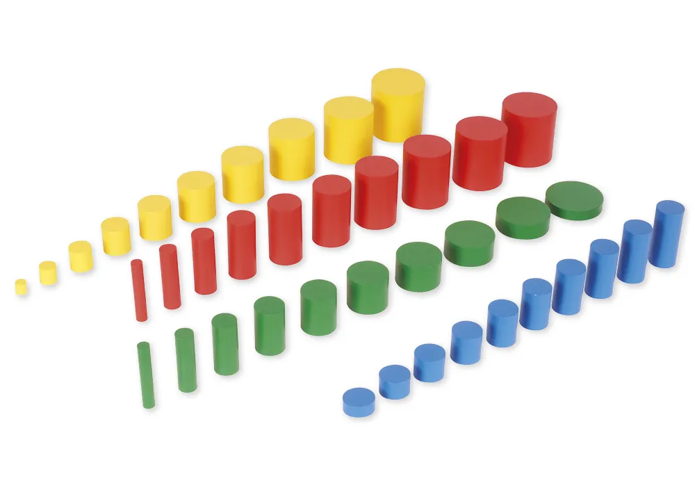 TimeTEX Farbige Zylinder "Montessori Premium"
