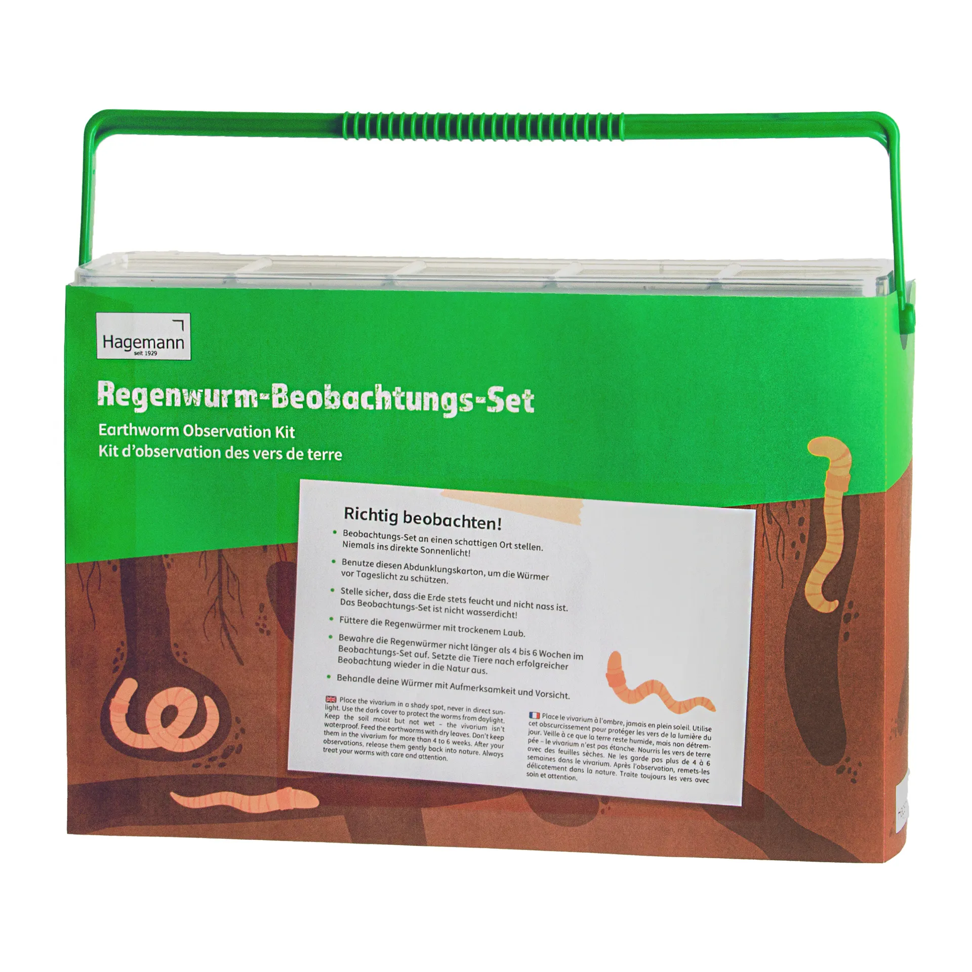 Hagemann Zuchtset Regenwürmer (mit Gutschein, 10-15 Tiere)