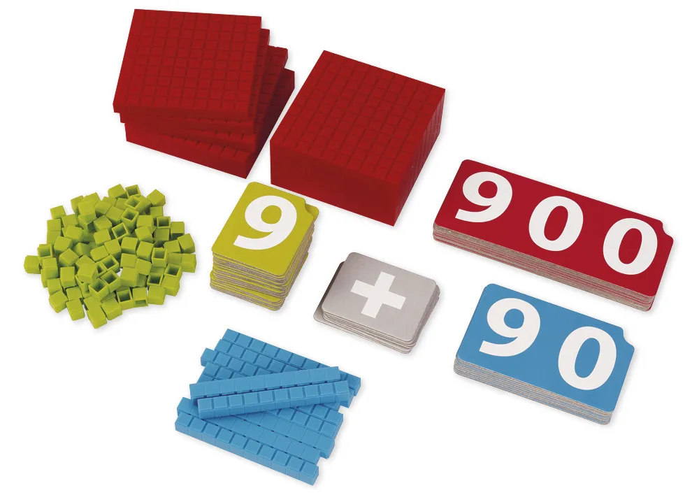 Dienes Grundsortiment Montessori, mit Zahlen-Karten, 170-tlg., Kunststoff