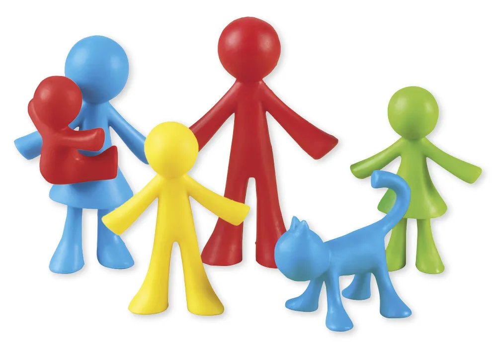 Set Familien-Figuren farbig sortiert, 24-tlg.
